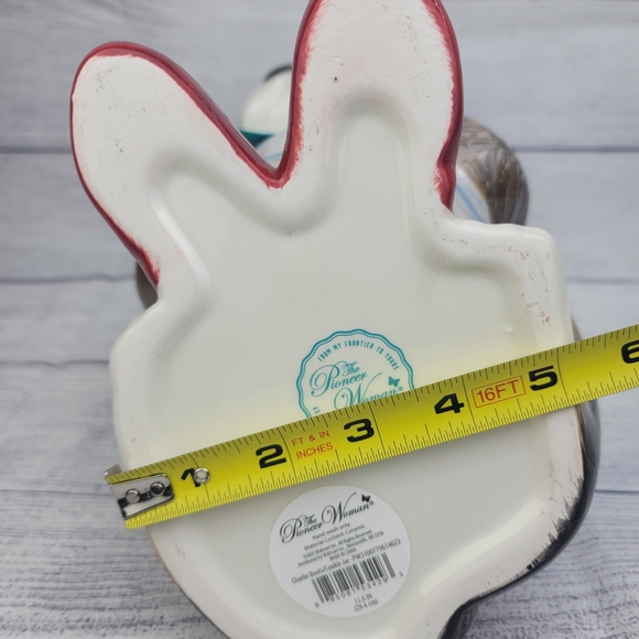 Pioneer Woman Ceramic Cowboy Charlie Turquoise Cookie Jar - Picture 10 of 17